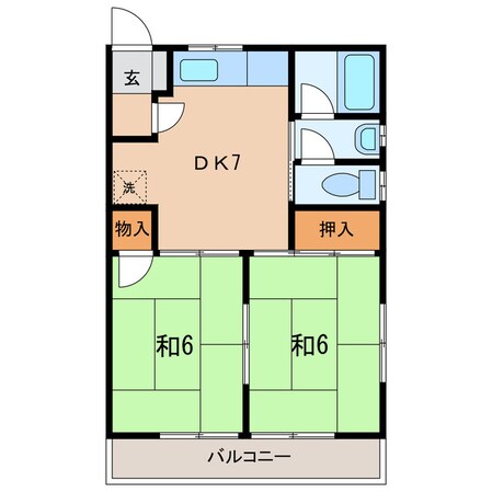 西尾駅 徒歩15分 1階の物件間取画像